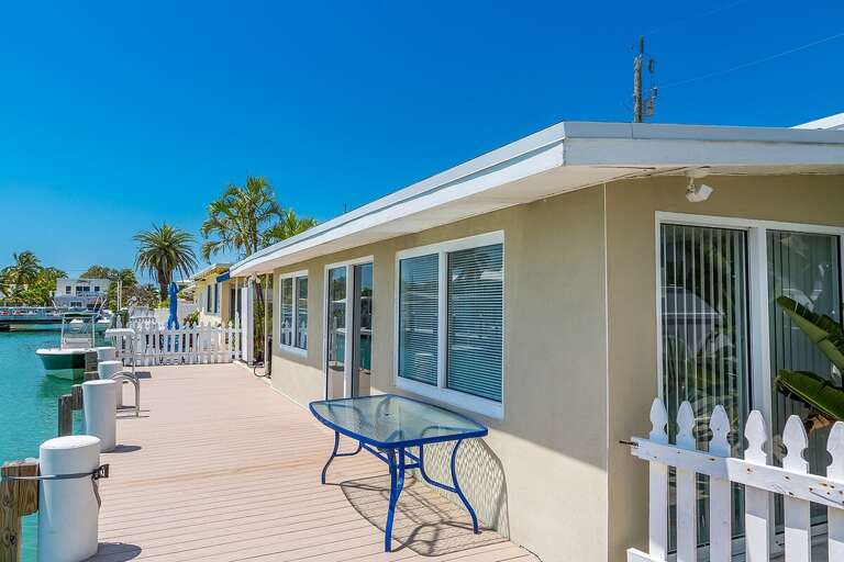 Huge 55` dock directly accessed through the backyard.